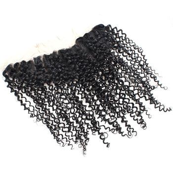 Peruvian Ama Curly Virgin Human Hair 13x4 Lace Frontal Closure 1pc/lot - ExcellentVirginHair