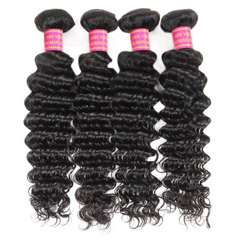 Ama Brazilian Virgin Human Hair 8A Deep Wave Hair Extensions 10 Bundles - ExcellentVirginHair