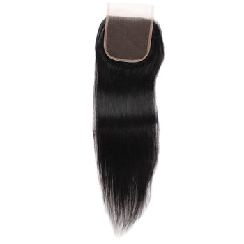 Ama Indian Straight Hair 4x4 Lace Closure 1pc/lot - ExcellentVirginHair