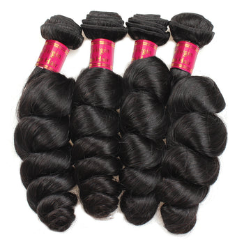 Sweetie Brazilian Loose Wave Hair 4 Bundles With Lace Closure - ExcellentVirginHair