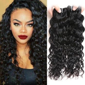 Ama Brazilian Water Wave Virgin Human Hair 4 Bundles Hair Extensions - ExcellentVirginHair