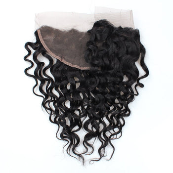 Ama Lace Frontal Indian Virgin Water Wave Hair 13x4 Ear To Ear 1pc/Lot - ExcellentVirginHair