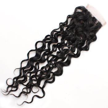 Peruvian Water Wave Lace Closure 4x4 Swiss Lace Closure Human Hair - ExcellentVirginHair