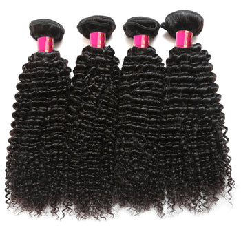 Sweetie Indian Kinky Curly Virgin Human Hair 4 Bundles With Natural Color - ExcellentVirginHair