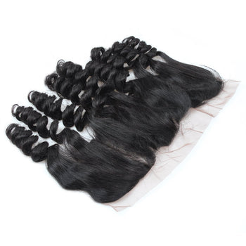 Ama Malaysian Loose Wave 13x4 Lace Frontal Closures Human Hair 1pc/lot - ExcellentVirginHair