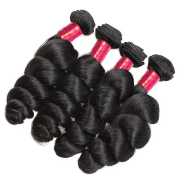 Sweetie Malaysian Loose Wave Virgin Hair Remy Extensions 4 Bundles Human Hair - ExcellentVirginHair