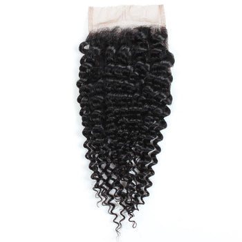 Peruvian Curly Ama Human Hair 4x4 Swiss Best Lace Closure - ExcellentVirginHair