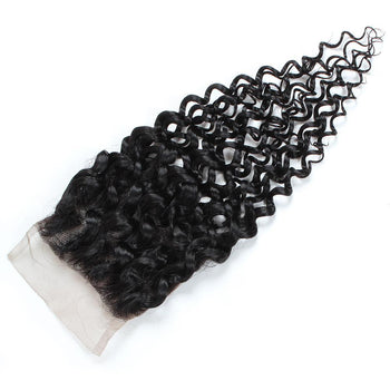 Ama Indian Curly Human Hair 4x4 Lace Closure 1pc/lot - ExcellentVirginHair