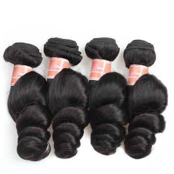 Ama Brazilian Virgin Human Hair 4Pcs Lot Loose Wave Hair - ExcellentVirginHair