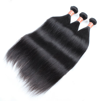 Ama Peruvian Straight Virgin Human Hair 3 Bundles Natural Color - ExcellentVirginHair