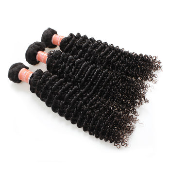 Ama Indian Kinky Curly Virgin Human Hair Weave 3 Bundles - ExcellentVirginHair