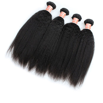 Ama Peruvian Unprocessed Yaki Straight Human Hair 4 Bundles - ExcellentVirginHair