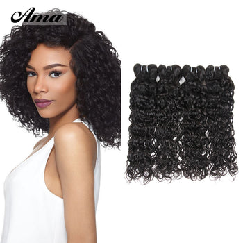 Ama Virgin Indian Human Water Wave Hair 4 Bundles - ExcellentVirginHair